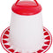 Stockshop Red & White Poultry Feeder with Lid, 6kg