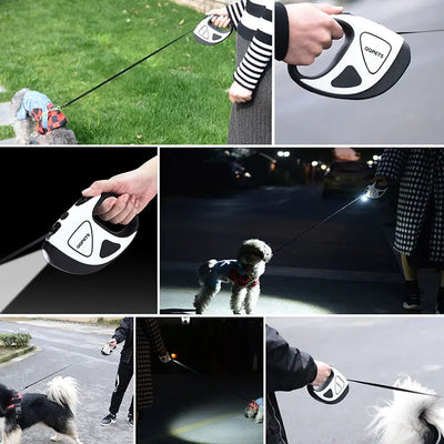 LED Retractable Dog Lead with Night Safety Light EPROLO