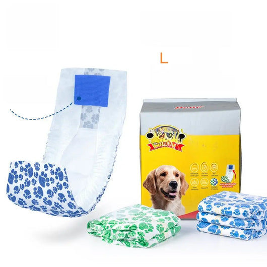 Male Dog Nappy Pads & Wipes Set Teamdrop