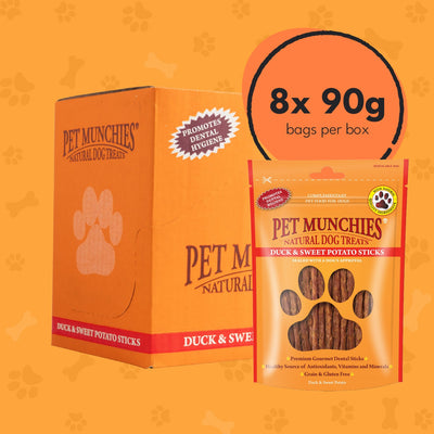 Pet Munchies Duck & Sweet Potato Dental Sticks 8 x 90g