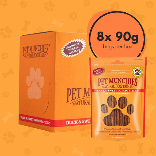 Pet Munchies Duck & Sweet Potato Dental Sticks 8 x 90g