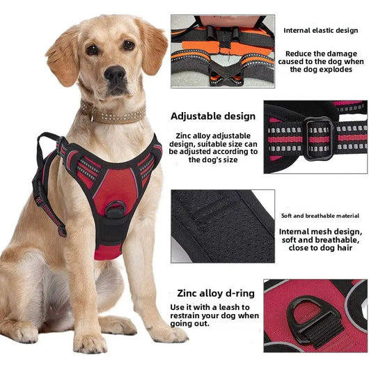Reflective Dog Harness Vest Teamdrop