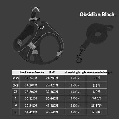 Reflective Breathable Dog Vest Harness & Lead EPROLO