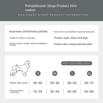 Support Harness for Post-Surgery Recovery, Elderly Dogs, Large Breed Walking Assistance Brace eprolo
