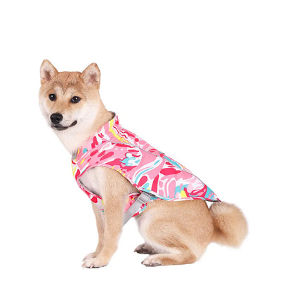 Autumn And Winter Jacket Printed Waterproof Reflective Thickened Pet Clothes eprolo