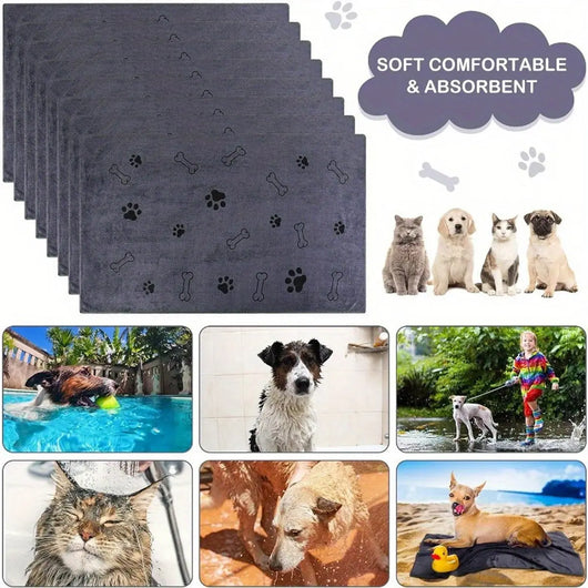 Quick-Dry Absorbent Dog Bath Towel EPROLO