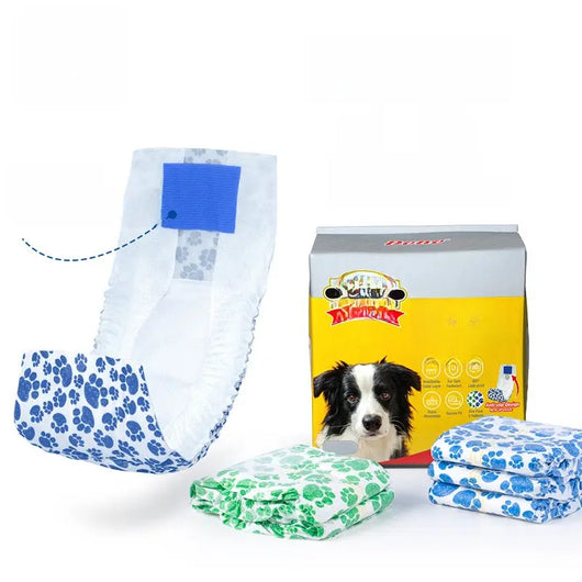 Male Dog Nappy Pads & Wipes Set Teamdrop