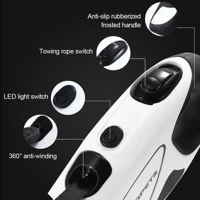 LED Retractable Dog Lead with Night Safety Light EPROLO