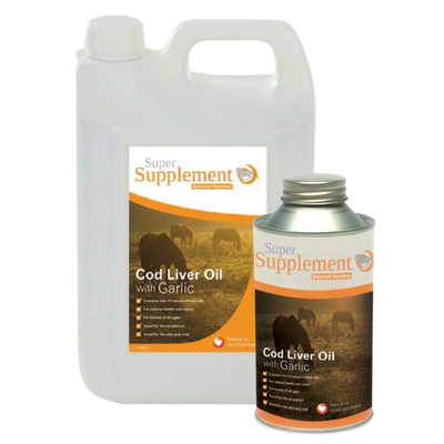 Battles Super Supplement Cod Liver Oil with Garlic for Horses, 5 Litre