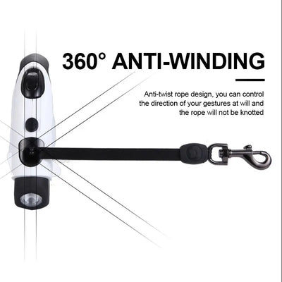 LED Retractable Dog Lead with Night Safety Light EPROLO