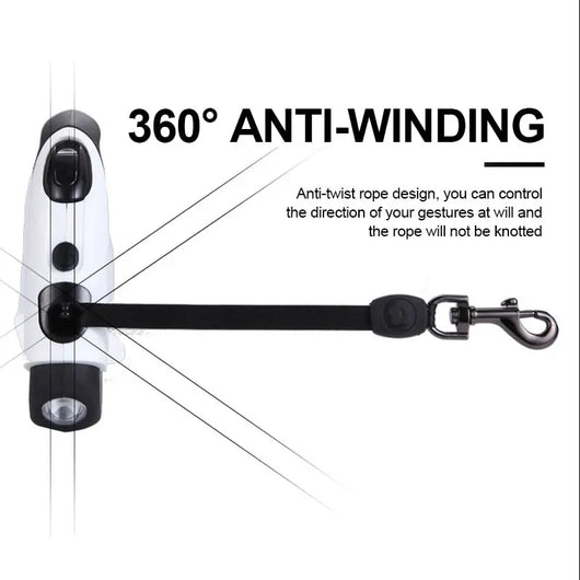 LED Retractable Dog Lead with Night Safety Light EPROLO