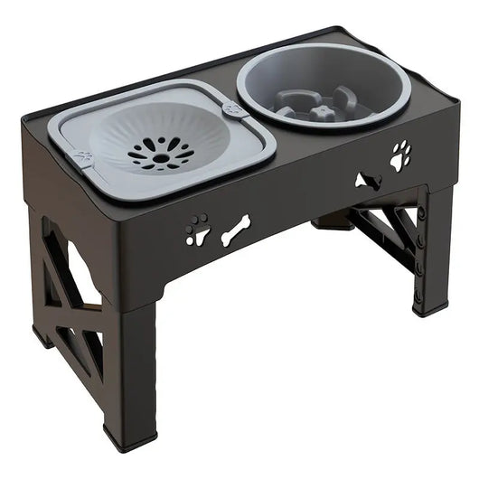 Adjustable Raised Dog Bowl Stand Teamdrop