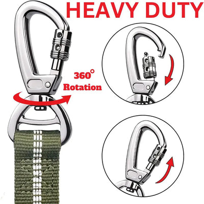 Elastic Dog Leash with Car Safety Clip Teamdrop