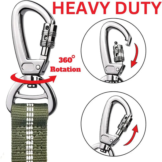 Elastic Dog Leash with Car Safety Clip Teamdrop