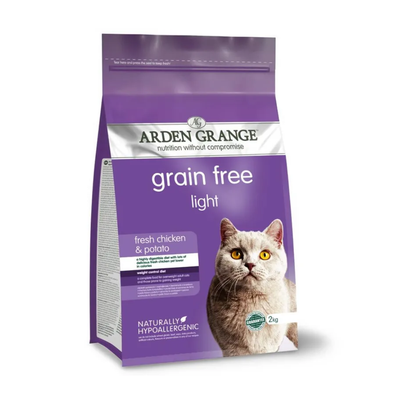 Arden Grange Grain Free Light Adult Cat Food Fresh Chicken & Potato 2kg