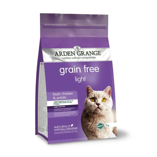 Arden Grange Grain Free Light Adult Cat Food Fresh Chicken & Potato 2kg