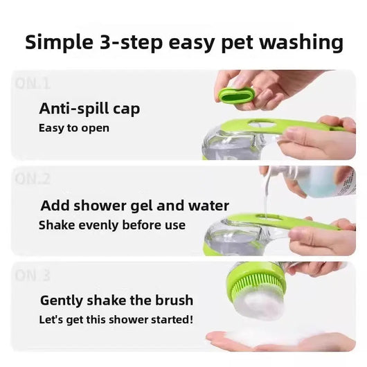 Dog Shampoo & Bath Brush Teamdrop