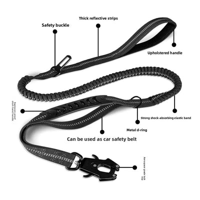 Shock-Absorbing Bungee Dog Lead Teamdrop