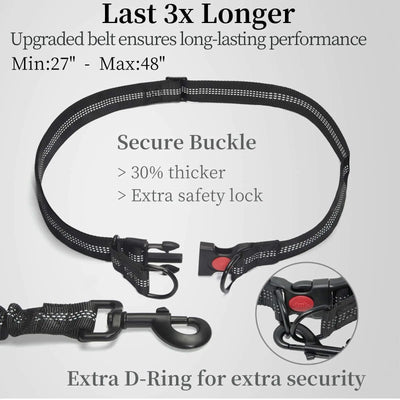Reflective Hands-Free Waist Dog Lead Teamdrop