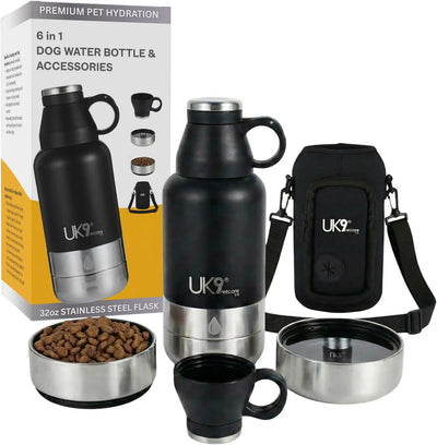 UK9 6-in-1 Water Bottle — 32oz Travel Bottle Set UK9 Petcare