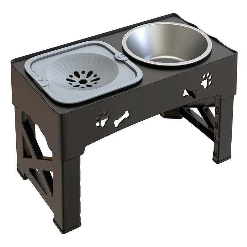 Adjustable Raised Dog Bowl Stand Teamdrop