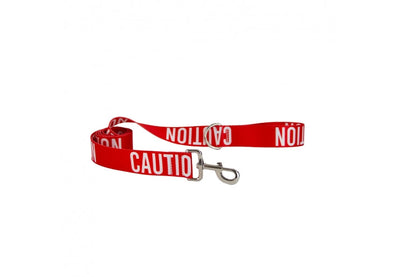 Ancol Obedia Awareness Dog Lead CAUTION Red 40mm x 1.5m Ancol Obedia