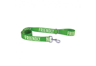 Ancol Obedia Awareness Dog Lead FRIENDLY Green 40mm x 1.5m Ancol Obedia
