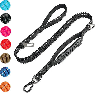 Elastic Dog Leash with Car Safety Clip Teamdrop
