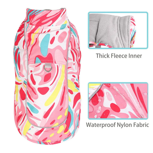Autumn And Winter Jacket Printed Waterproof Reflective Thickened Pet Clothes eprolo