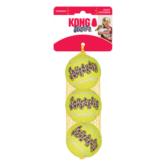KONG Air Squeaker Tennis Ball Medium 3pk (6.5cm) - UK9 Petcare
