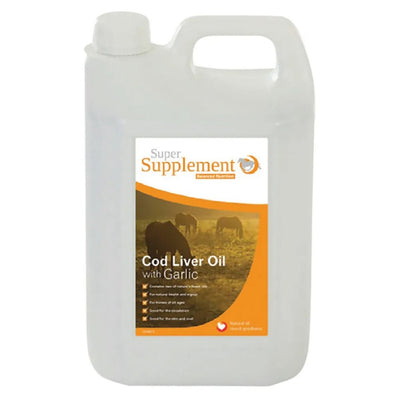 Battles Super Supplement Cod Liver Oil with Garlic for Horses, 5 Litre
