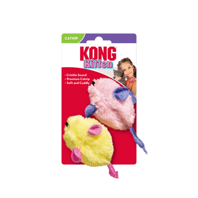 KONG Cat Kitten Mice 2pk (11cm) - UK9 Petcare