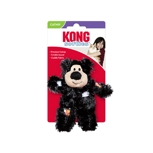 KONG Cat Softies Patchwork Bear (18.5cm) - UK9 Petcare