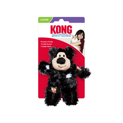 KONG Cat Softies Patchwork Bear (18.5cm) - UK9 Petcare