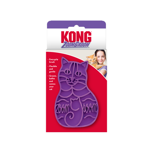 KONG Cat ZoomGroom Purple - UK9 Petcare