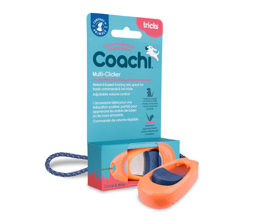Coachi Multi-Clicker, Coral with Navy Button