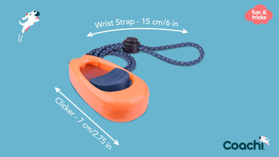 Coachi Multi-Clicker, Coral with Navy Button