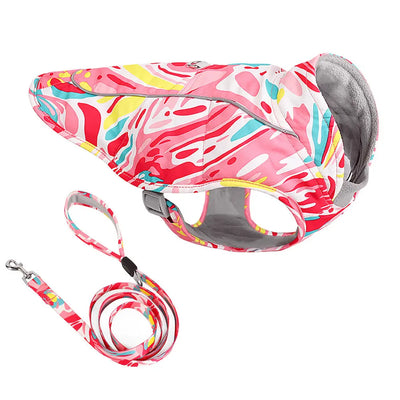 Autumn And Winter Jacket Printed Waterproof Reflective Thickened Pet Clothes eprolo