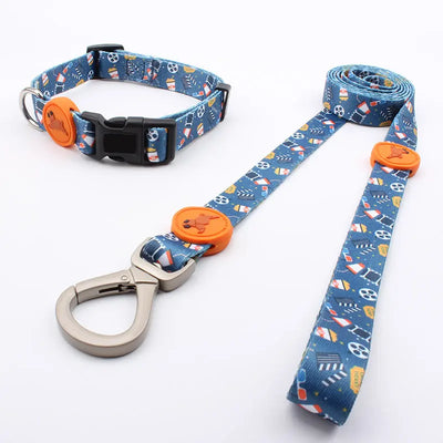 Printed Dog Harness, Collar & Lead Set EPROLO