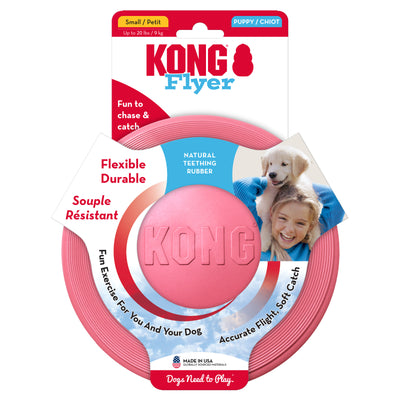KONG Puppy Flyer Small (17.5cm) Blue/Pink — packaging