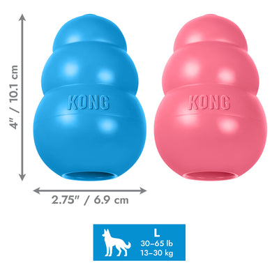 KONG Puppy Large (10cm) Blue/Pink — dimensions