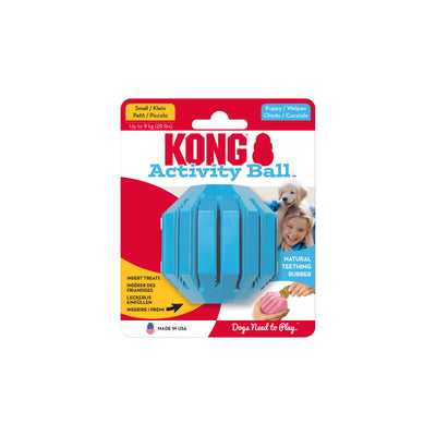 KONG Puppy Activity Ball Small (6cm) Blue/Pink — packaging