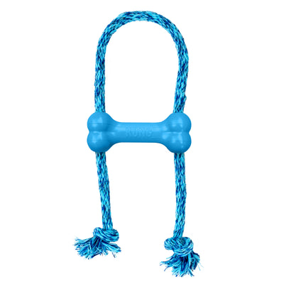 KONG Puppy Goodie Bone w/Rope X-Small Blue/Pink — product