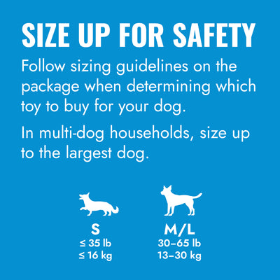 KONG Puppy Ball Small — size up for safety