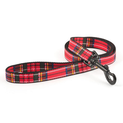 Ancol Nylon Red Tartan Dog Lead 19mm x 1m Ancol