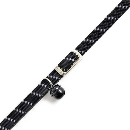 Ancol Reflective Black Soft Weave Cat Collar Ancol