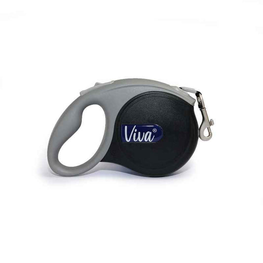 Ancol Viva Retractable Tape Dog Lead Black Small 5m Ancol