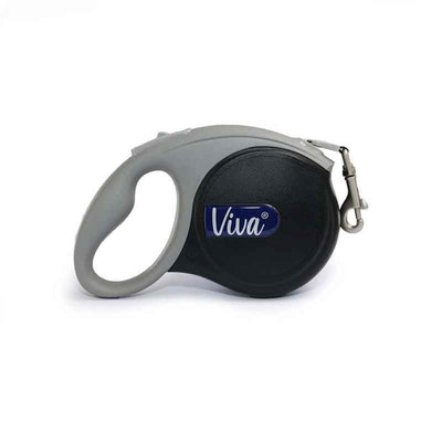 Ancol Viva Retractable Tape Dog Lead Black Medium 5m Ancol