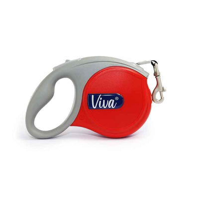 Ancol Viva Retractable Tape Dog Lead Red Medium 5m Ancol