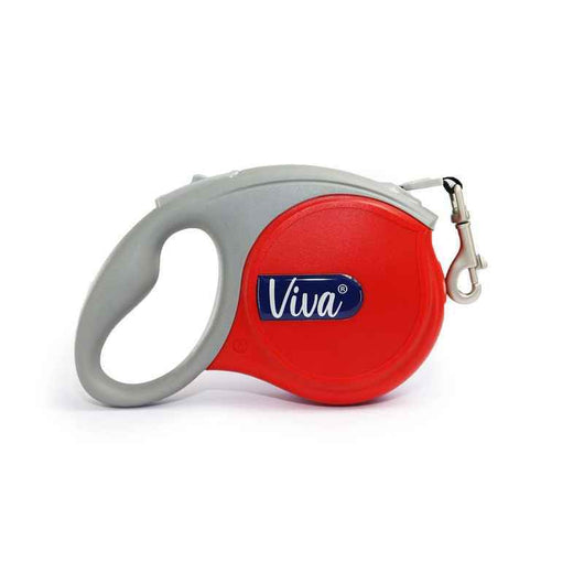 Ancol Viva Retractable Tape Dog Lead Red Medium 5m Ancol